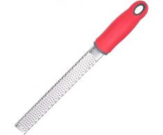 Newlemo Râpe à fromage et zesteur de citron en acier inoxydable, manche en gel de silice et couvercle de protection, pour le gingembre, le parmesan, les agrumes, les légumes, le chocolat