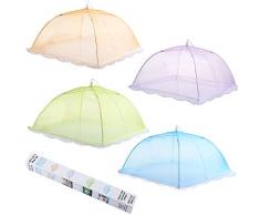 Ipow 4 Pcs Cloche Alimentaire/Cloche Anti-insectes/Aliments Tente/Couvercle de nourriture Pliante écran en maille Parapluie,4 Couleurs,Anti-mouche,Moustiques protection pour les fruits ou fromage-43cm