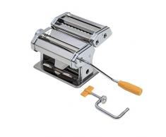 axentia Machine à Pâtes Fraîches en Métal Chromé - Machine à Pâtes (Pasta Maker) pour Spaghetti, Lasagnes, Tagliatelles - Machine à Pâtes Manuelle - 9 épaisseurs de pâte