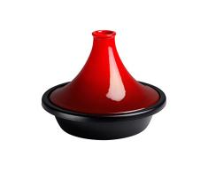 Le Creuset, Tajine en Fonte Émaillée, Ronde, Ø 27 cm, Compatible avec Toutes Sources de Chaleur (Induction et Four inclus), 4.02 kg, Cerise