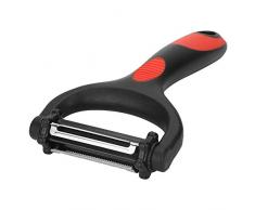 BravRain 3 en 1 Epluche Légumes, Eplucheur Fruits et Légumes avec 3 Rotatifs Lames Tranchantes Eplucheur Julienne de Pomme de Terre, Eplucheur Carotte