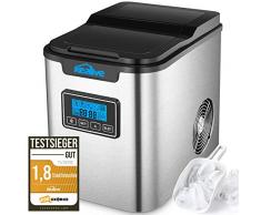 Machine à Glaçons Kealive, 15kg en 24h, 3 tailles de Glaçons Automatique électrique Compact Portable 2.3L, 9 Glaçons Par 6 Min, Acier Inoxydable, Affichage-LCD, Fonction Dauto-nettoyage