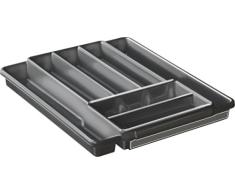 Sundis 7525003 Range Couverts Extensible, Plastique, Anthracite, 39,7 x 34 x 5 cm