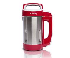 H.Koenig Soup Maker Chauffant MXC18, 1.1L 850W Inox, Blender Multifonctions Chauffant professionnel, Fonction mixage, 2 Programmes de cuisson Soupe/Compote et cuisson à leau, smoothies, milkshake