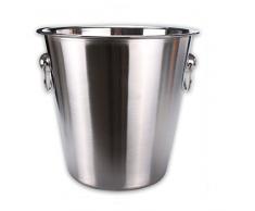 TheKitchenette - Seau à Champagne en Acier Inoxydable avec Poignée Ø 21 cm