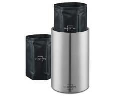 SILBERTHAL Seau À Vin avec 2 Manchons Refroidisseurs - sans Glace Et Glaçons - Rafraîchisseur de Bouteille Vin/Eau/Alcool en Acier Inoxydable - Maintien Au Frais