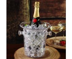 bar@drinkstuff Seau à glaçe avec poignées 3.3litres en plastique, peut contenir 1 bouteille de vin ou champagne
