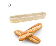 ZARQ Rotin Fermenté Banneton Panier à Pain Baguette Proving Basket Maison Pain Baguette Stockage Panier avec Doublure en Lin