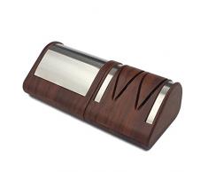 FISHTEC ® Aiguiseur Electrique Couteaux Métal ou Céramique - Disques Abrasifs Diamantés - Motif Bois