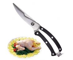 Ciseaux de cuisine, Ciseaux Multi-usages Pour Tâches de Cuisine Intensives, Ciseaux De Cuisine Ultra-Résistants, service Multifonctionnel pour Poulet, Poisson, Viande, Herbes et Barbecue (Noir)