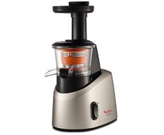 Moulinex ZU255B10 Extracteur de Jus Infiny Juice Pressoir Fruits et Légumes 82 tours/minute Centrifugeuse Pression à Froid Silencieux 200W Gris