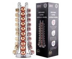 EVER RICH ® Porte-dosettes à capsules de café Tower Nespresso (design rotatif - nouveau design de la tour 40)