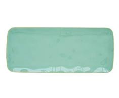 EASYLIFE - Plat DE Service Cake en Porcelaine 36 X 16 CM INTERIORS Aqua