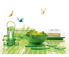 Guzzini 27000044 Cloche à Fromage Carrée Vert Acide 11,5 x 25,5 x 25,5 cm