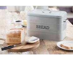 Kitchen Craft LNBBINGRY Boîte à Pain, Acier, Gris, 28 x 28 x 18 cm