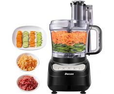 Robot Cuisine Multifonctions, DECEN 2L Robot Hacho, Options à 4 Vitesses Robot Menager Cuisine Hachoir Electrique, Hachoir Mixeur, Robot de Cuisine, Conception de Sécurité