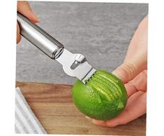 Amoyer Gadgets de Cuisine en Acier Inoxydable de Citron Peeler Zesteur Râpe Citron Orange Agrumes Grater Outils Peeling Bar Accessoires