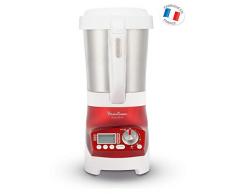 Moulinex LM906110 Blender Chauffant Soup & Co Mixeur Soupes Gaspachos Smoothies Compotes 1100W 2L Rouge