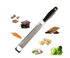 Lunji Râpe Multifonction Inox - Zesteur pour Fromage Legumes Carotte Agrumes Citron Chocolat Cocktail