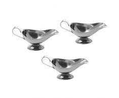 85 gram de qualité alimentaire en acier inoxydable Saucière pour jus Sauce à rôtir Sauce, Lot de 3