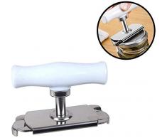 AIN Réglable Larthrite Ouvre-Bocal, Ouvre-boîte réglable Multifonction, Ouvre-boîte antidérapant Facile, Manuel Couvercle Off Gripper Inoxydable Décapsuleur Taille réglable