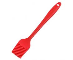 DaoRier Pinceau en Silicone Pinceau de Cuisine pour Pâtisserie BBQ Résistant aux Hautes Températures Gâteau pâtisserie Pain Pinceau pour Huile Outils de Cuisine Polyvalents 21cm Rouge