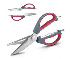 SKY LIGHT Ciseaux de Cuisine avec Coffret Cadeau, Ciseaux à Volaille avec Multifonctions Amovibles pour Volaille, Poisson, Viande et Légumes