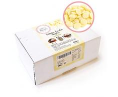 Sweet Wishes 900g copeaux de chocolat blanc à fondue belge - délice fondant régal pour fontaine de chocolat et kits de fondue - qualité supérieure - 10 sachets de 90g chacun, emballés individuellement