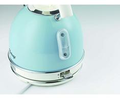 Ariete Vintage 2877 Bouilloire Ãlectrique, 2000 Watts, 1,7 L, en Acier Inoxydable Peint en Bleu Pastel. pour Eau, ThÃ© et Tisanes