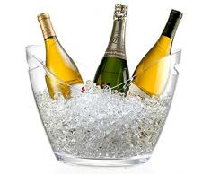 Générique Seau à Champagne 3 Bouteilles - pour Champagne, Seau à Glace - Transparent
