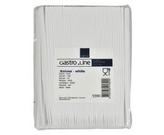 Couteaux jetables en plastique Blanc 16,5 cm de long, 100 Pièces Pour des collations, les fêtes ou les grands événements