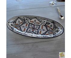 Plat ovale Marocain noir - L 30 cm