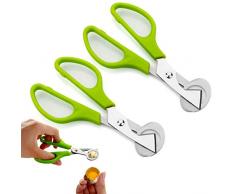 Coupe-oeufs en acier inoxydable, BETOY 2pcs Caille Oeuf Shell Cutters, Ciseaux en Acier Cuisine à Domicile Petit Caille Oeuf Ciseaux Outil de Cuisine
