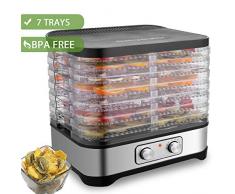 COOCHEER Déshydrateur Alimentaire, Machine électrique déshydrateur de Nourriture de la Marque, 250W, Sans BPA (7 Étages)