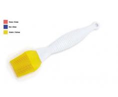 silikomart 70.048.60.0001 Liquide avec Manche en Plastique Blanche et Pinceau en Silicone, Jaune, 1 x 4 x 16 cm