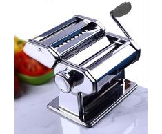 Eloklem Manuelle Machine à pâtes - Laminoir pour pâtes fraîches - Fettuccine Spaghetti à lasagnes Rouleau à Pâte Presse Cutter de Nouilles (A_argenté)