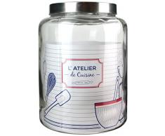 Totally Addict KP5407 Bocal XXL 12L, Verre, Transparent, 23 x 23 x 32,5 cm