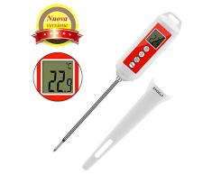 CHOELF Thermomètre de Cuisson, Thermomètre Cuisine Numérique Digital avec Sonde Acier Inoxydable, 5s Lecture Instantanée et LCD Ecran, Thermomètre à Viande pour Barbecue, Lait, Eau de Bain