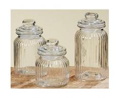 Boltze Ensemble de 3 bocaux en verre de hauteurs différentes comprises entre 15 et 23 cm