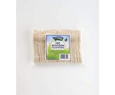 Caterpack Enviro Cuillères à Café en bois, Lot de 100 | Sustainably-sourced et biodégradable couvert jetable | 100% Bouleau | 100 unités