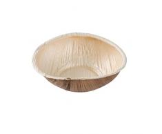 DTW05419 Coupelle pour snacks / potage, en feuille de palmier, 25 pièces, ronde, 275 ml, Ø13,5 cm, hauteur 4 cm, compostable