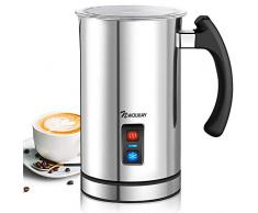 Mousseur à Lait Electrique Chauffe Vite 500W Pichets-mousseurs à lait Contrôle de Température Indicateur Niveau de Lait Revêtement non-adhésif