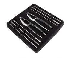 ENET 8 pcs Salle à Manger en Acier Inoxydable de Fruits de mer Crabe Casse-Noisette fourchettes Pince de Cuisine Craft