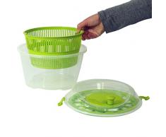 kela 11906 Essoreuse à Salade Mailin 4,4l en Plastique Vert, 24,5 x 24,5 x 17,5 cm