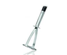 GEFU 29204 PrimeLine Presse-purée en Acier Inoxydable avec Finger Stop en Plastique - Ovale Profi Presse Purée de Pommes de Terre