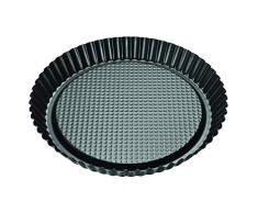 Zenker 6522 Moule Ã tarte 30 cm, moule pour tartes, plat Ã tarte, moule Ã tarte renversÃ©e, Acier inoxydable, Noir, 30 cm