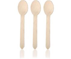 RAJRANG BRINGING RAJASTHAN TO YOU cuillères à café en Bois - cuillère en Bois 100% jetable Alternative biodégradable au Plastique - Utilisez et jetez des cuillères au Look Vintage - 100 Pcs