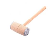 Attendrisseur de Viande en Bois Marteau Deux Côté en Hêtre SolideAttendrisseur Marteau Steak Mallet Pounder Outil de Cuisine Pratique pour Tendres Steak Bœuf Poulet Porc Poisson