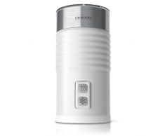 arendo - Mousseur à Lait électrique - Milk frother - 2 Touches pour moussage à Chaud et à Froid - Surface Soft Touch - avec revêtement Anti-adhésif - Blanc