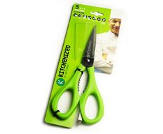 Ciseaux de cuisine multiusage par le Chef Mori. Ciseaux polyvalents à usage intensif pour poulet, volaille, poisson, viande, légumes, herbes et barbecues.